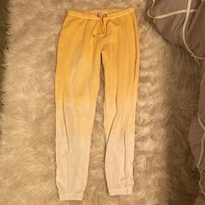Ocean drive yellow ombré joggers